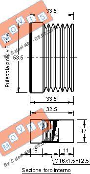 MOVIS AST3193 - Piedziņas skriemelis, Ģenerators www.autospares.lv