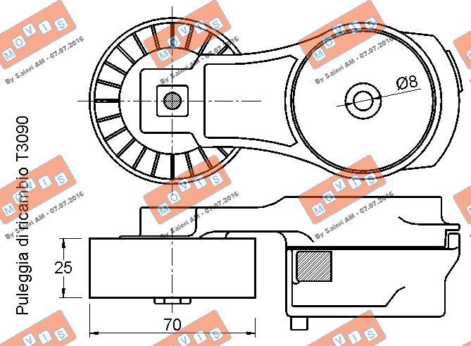 MOVIS AST3350 - Siksnas spriegotājs, Ķīļsiksna www.autospares.lv