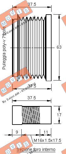 MOVIS AST2962 - Piedziņas skriemelis, Ģenerators www.autospares.lv