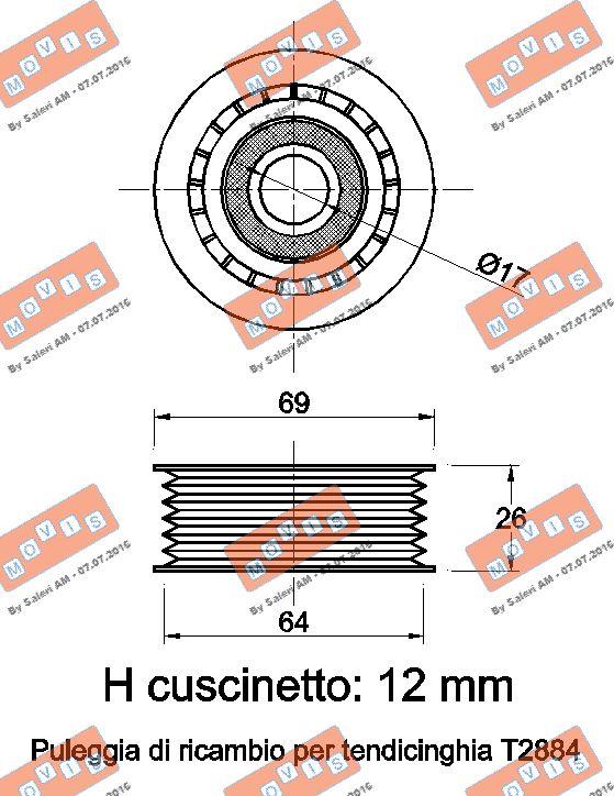 MOVIS AST2469 - Parazīt / Vadrullītis, Ķīļrievu siksna autospares.lv