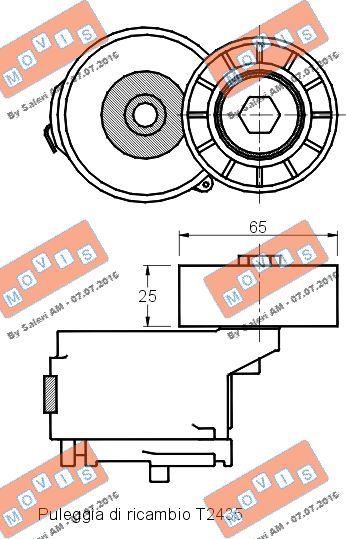 MOVIS AST2465 - Siksnas spriegotājs, Ķīļsiksna www.autospares.lv