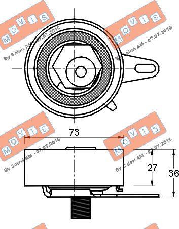 MOVIS AST2412 - Spriegotājrullītis, Gāzu sadales mehānisma piedziņas siksna www.autospares.lv