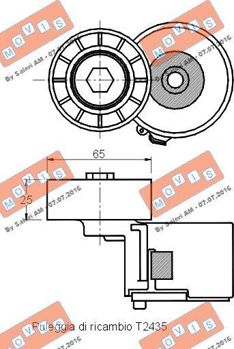 MOVIS AST2434 - Siksnas spriegotājs, Ķīļsiksna autospares.lv