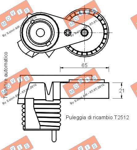 MOVIS AST2511 - Натяжитель, поликлиновый ремень www.autospares.lv