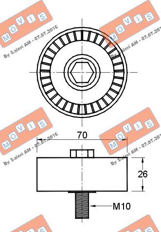 MOVIS AST2666 - Parazīt / Vadrullītis, Ķīļrievu siksna www.autospares.lv