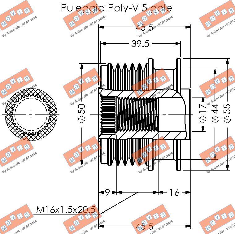 MOVIS AST2064 - Piedziņas skriemelis, Ģenerators www.autospares.lv