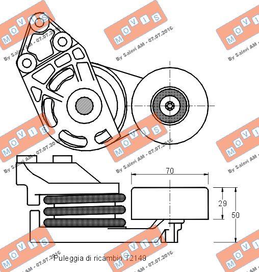 MOVIS AST2148 - Натяжитель, поликлиновый ремень www.autospares.lv