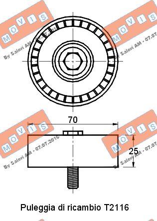 MOVIS AST2103 - Parazīt / Vadrullītis, Ķīļrievu siksna www.autospares.lv