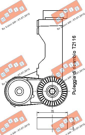 MOVIS AST2187 - Siksnas spriegotājs, Ķīļsiksna www.autospares.lv