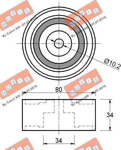 MOVIS AST2395 - Parazīt / Vadrullītis, Zobsiksna www.autospares.lv