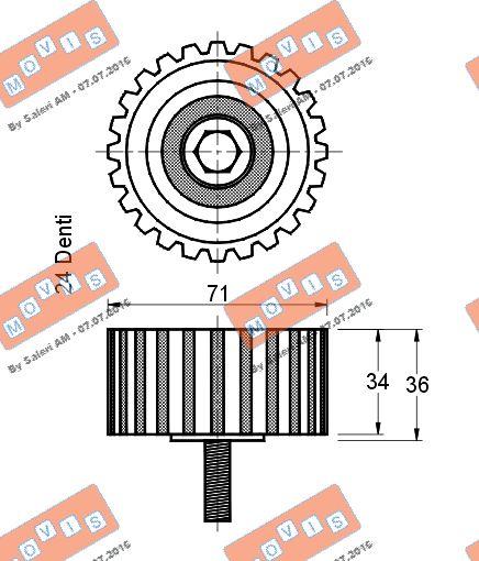 MOVIS AST2249 - Parazīt / Vadrullītis, Zobsiksna autospares.lv