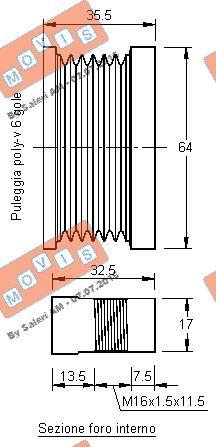 MOVIS AST2239 - Piedziņas skriemelis, Ģenerators www.autospares.lv