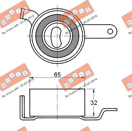 MOVIS AST2748 - Spriegotājrullītis, Gāzu sadales mehānisma piedziņas siksna www.autospares.lv