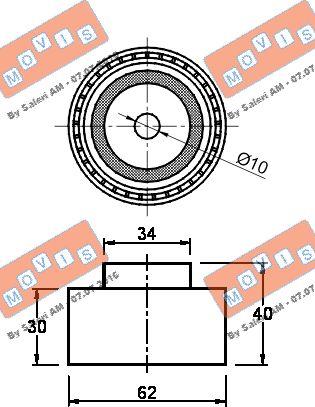 MOVIS AST2743 - Направляющий ролик, зубчатый ремень ГРМ www.autospares.lv