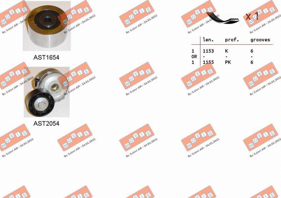 MOVIS ASTA0132 - Ķīļrievu siksnu komplekts autospares.lv