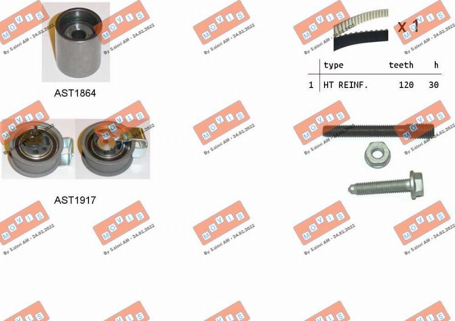 MOVIS ASTK0940 - Timing Belt Set www.autospares.lv