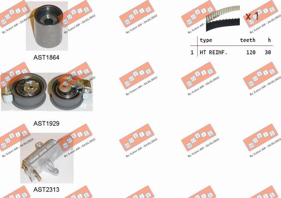 MOVIS ASTK0951C - Timing Belt Set www.autospares.lv