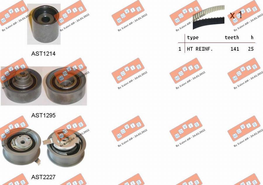 MOVIS ASTK0958 - Timing Belt Set www.autospares.lv