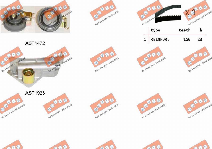 MOVIS ASTK0909 - Timing Belt Set www.autospares.lv