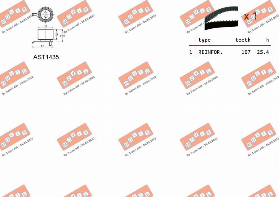 MOVIS ASTK0904 - Timing Belt Set www.autospares.lv