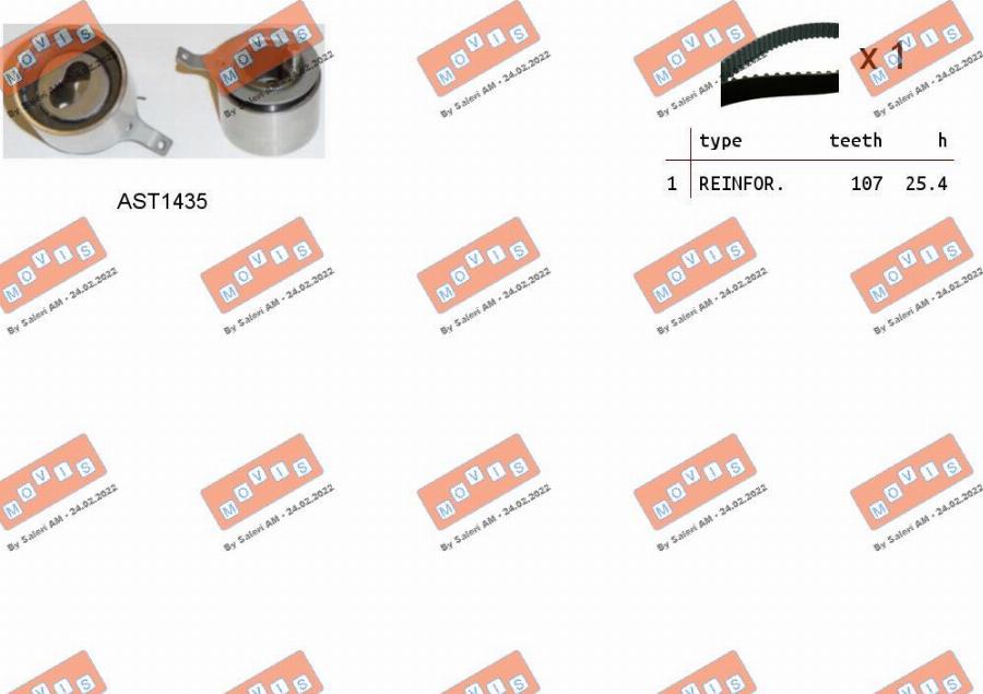 MOVIS ASTK0904 - Timing Belt Set www.autospares.lv