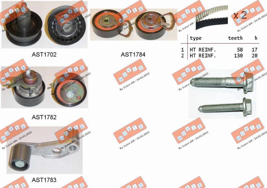 MOVIS ASTK0919 - Timing Belt Set www.autospares.lv