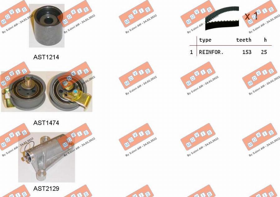 MOVIS ASTK0910C - Zobsiksnas komplekts autospares.lv