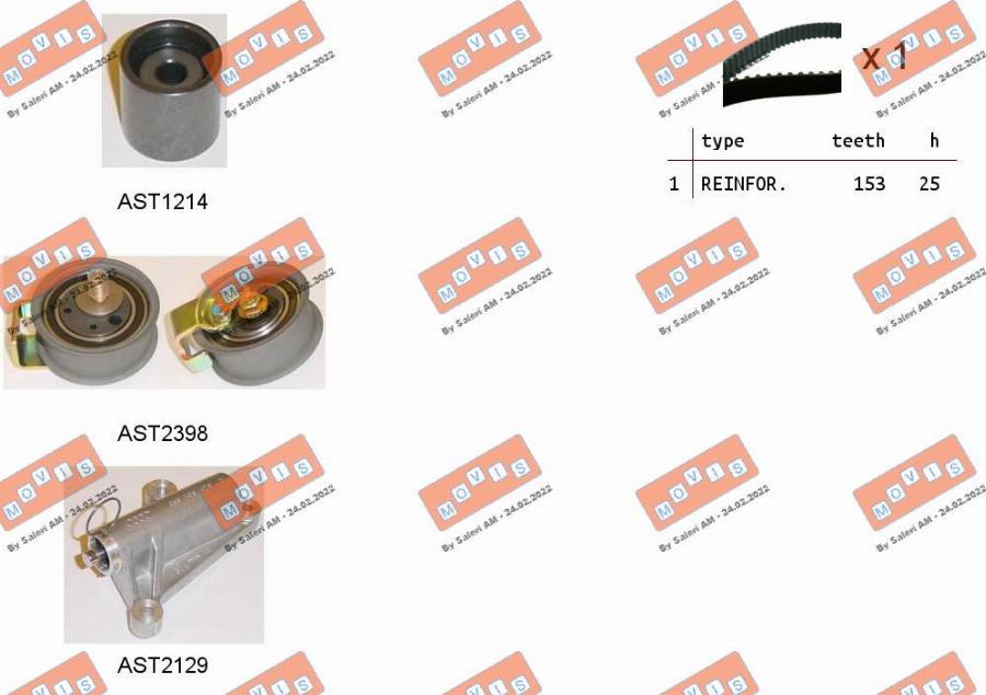 MOVIS ASTK0911C - Timing Belt Set www.autospares.lv