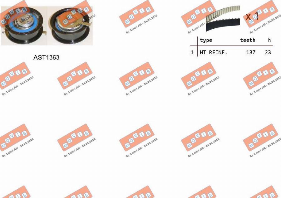 MOVIS ASTK0918 - Timing Belt Set www.autospares.lv