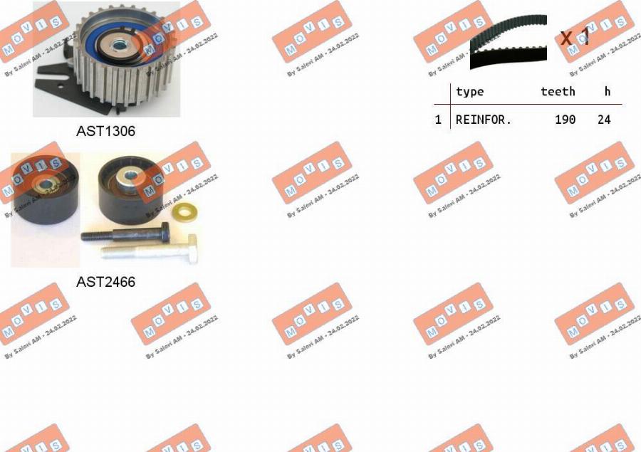 MOVIS ASTK0936 - Timing Belt Set www.autospares.lv