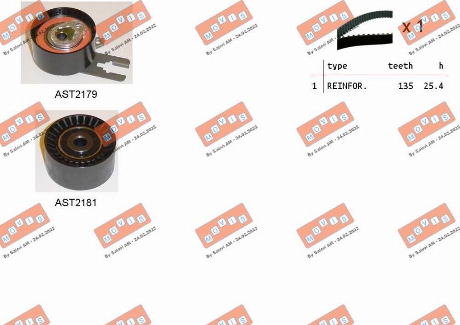 MOVIS ASTK0924 - Timing Belt Set www.autospares.lv