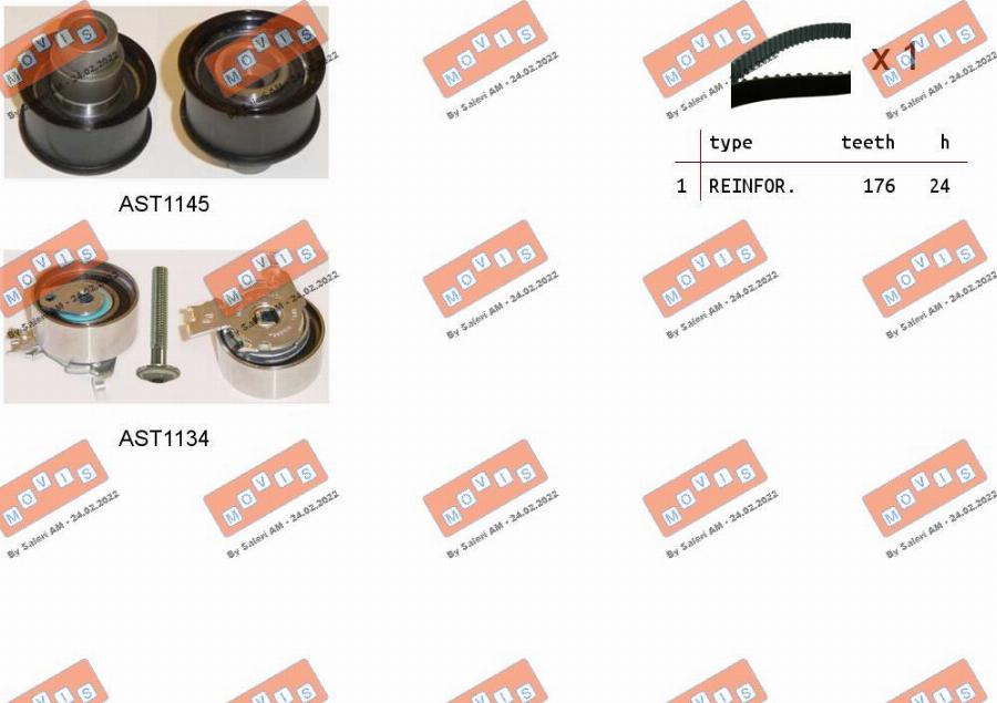 MOVIS ASTK0894 - Timing Belt Set www.autospares.lv