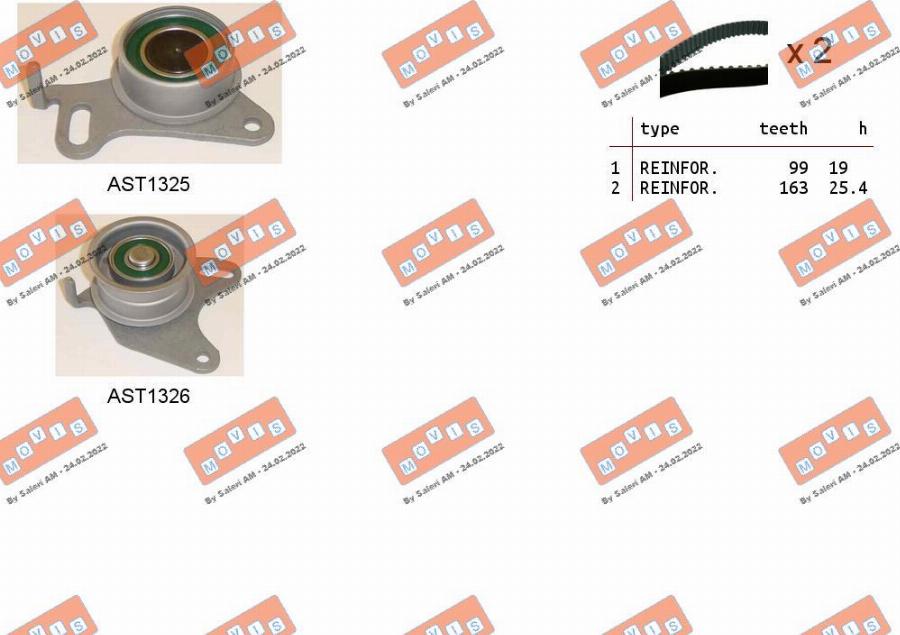 MOVIS ASTK0847 - Timing Belt Set www.autospares.lv