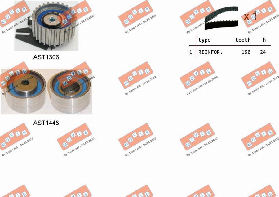 MOVIS ASTK0853 - Timing Belt Set www.autospares.lv