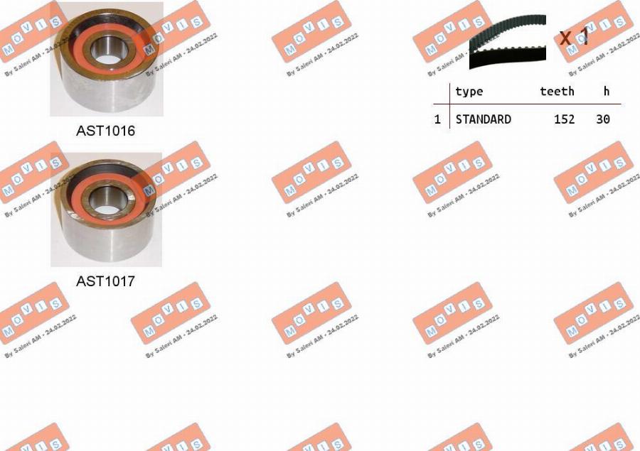 MOVIS ASTK0852 - Timing Belt Set www.autospares.lv