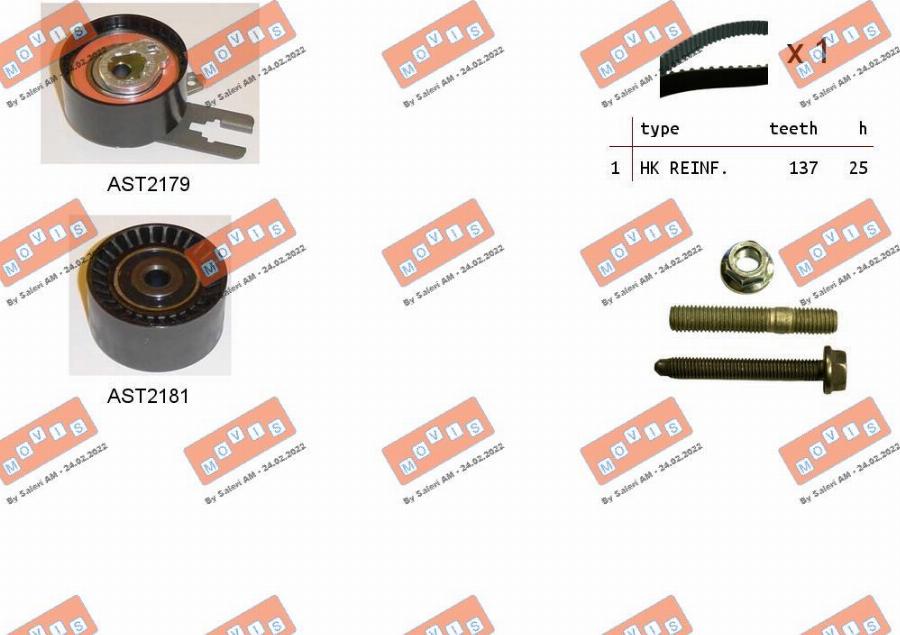 MOVIS ASTK0864 - Timing Belt Set www.autospares.lv