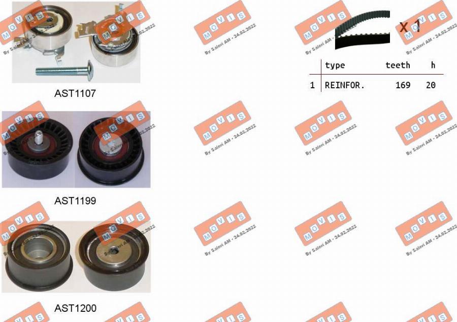 MOVIS ASTK0810 - Timing Belt Set www.autospares.lv