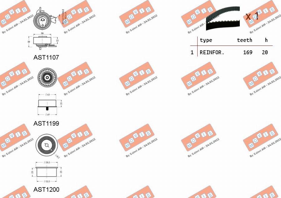 MOVIS ASTK0810 - Zobsiksnas komplekts autospares.lv