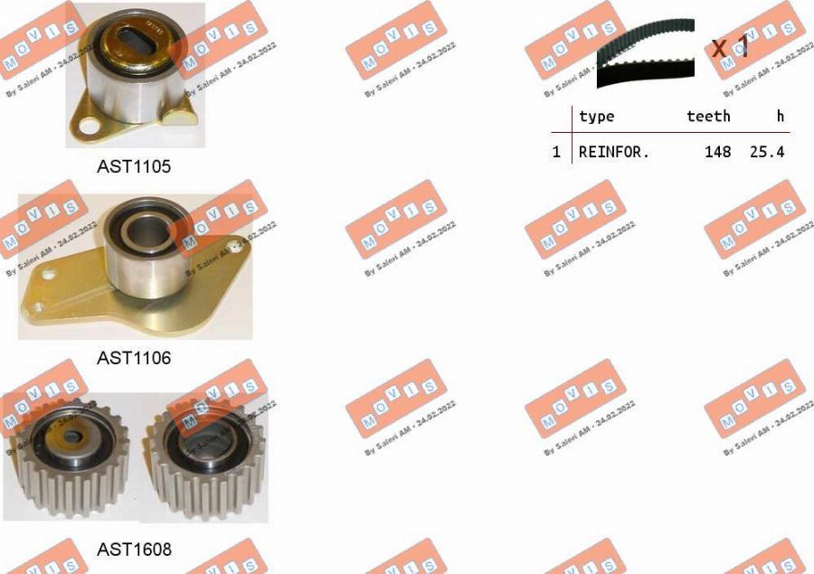 MOVIS ASTK0885 - Timing Belt Set www.autospares.lv