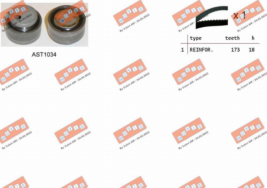 MOVIS ASTK0887 - Timing Belt Set www.autospares.lv