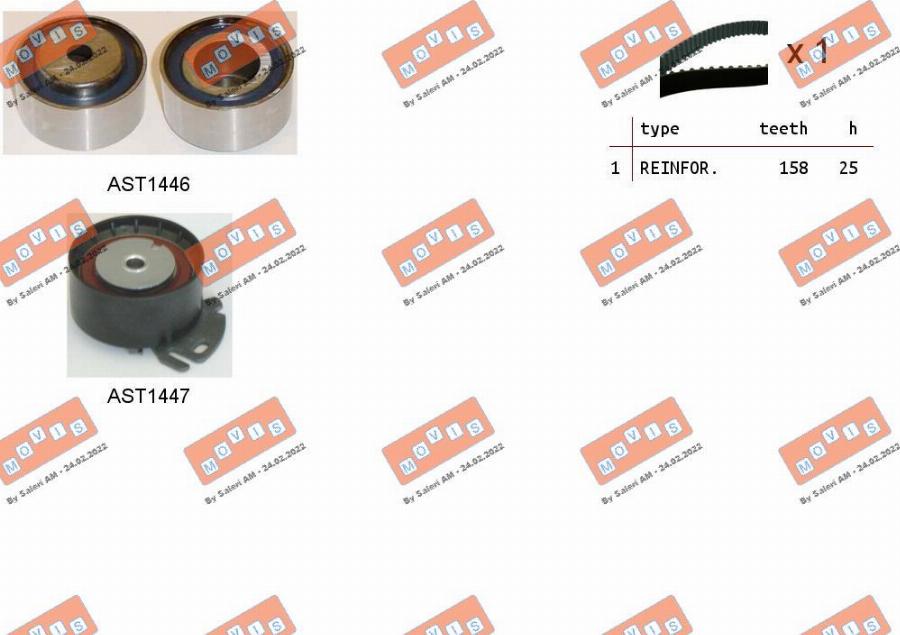 MOVIS ASTK0839 - Timing Belt Set www.autospares.lv