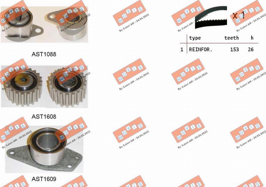 MOVIS ASTK0829 - Timing Belt Set www.autospares.lv