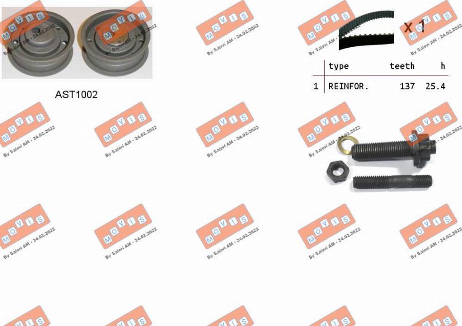 MOVIS ASTK0879 - Timing Belt Set www.autospares.lv