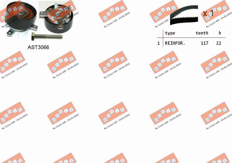 MOVIS ASTK1095 - Timing Belt Set www.autospares.lv