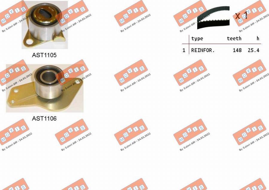 MOVIS ASTK1045 - Timing Belt Set www.autospares.lv