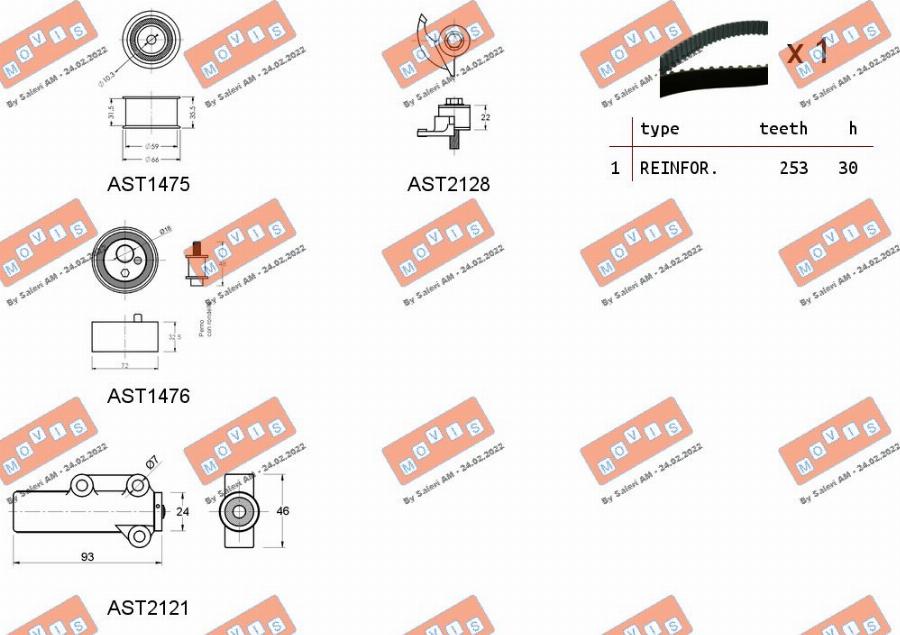 MOVIS ASTK1051 - Zobsiksnas komplekts autospares.lv