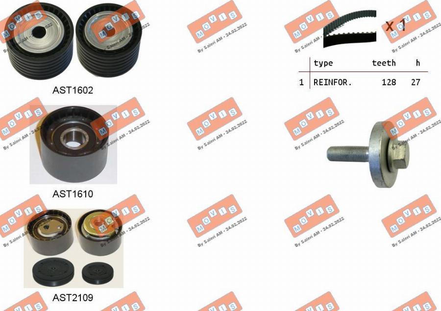 MOVIS ASTK1052 - Timing Belt Set www.autospares.lv