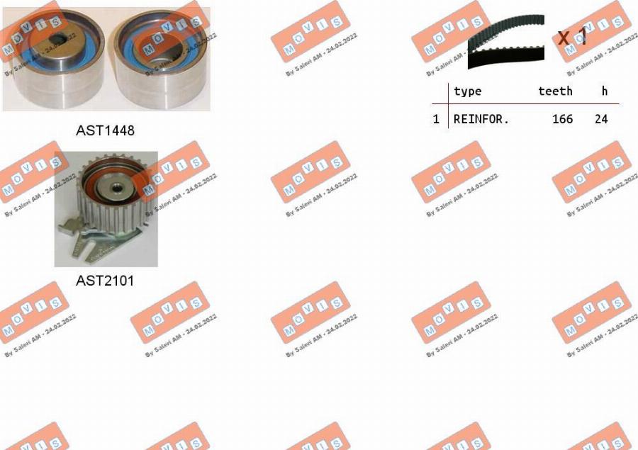 MOVIS ASTK1028 - Timing Belt Set www.autospares.lv