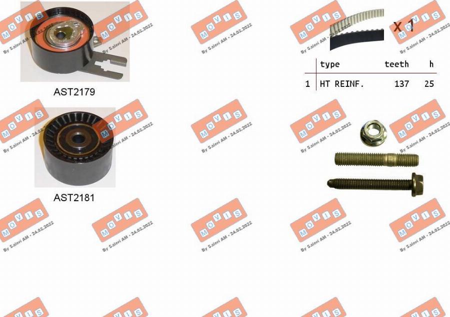 MOVIS ASTK1074 - Timing Belt Set www.autospares.lv