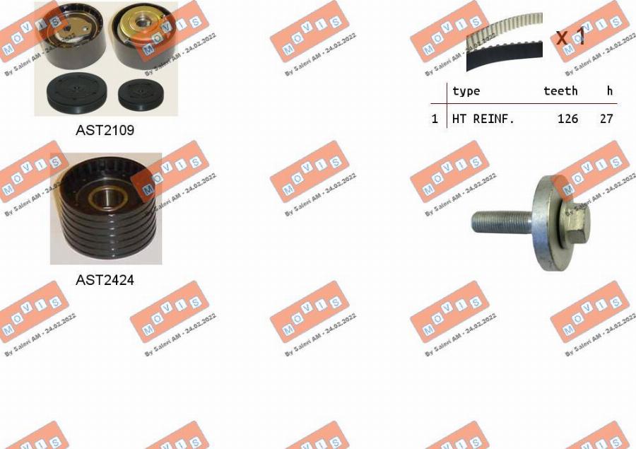 MOVIS ASTK1073 - Timing Belt Set www.autospares.lv